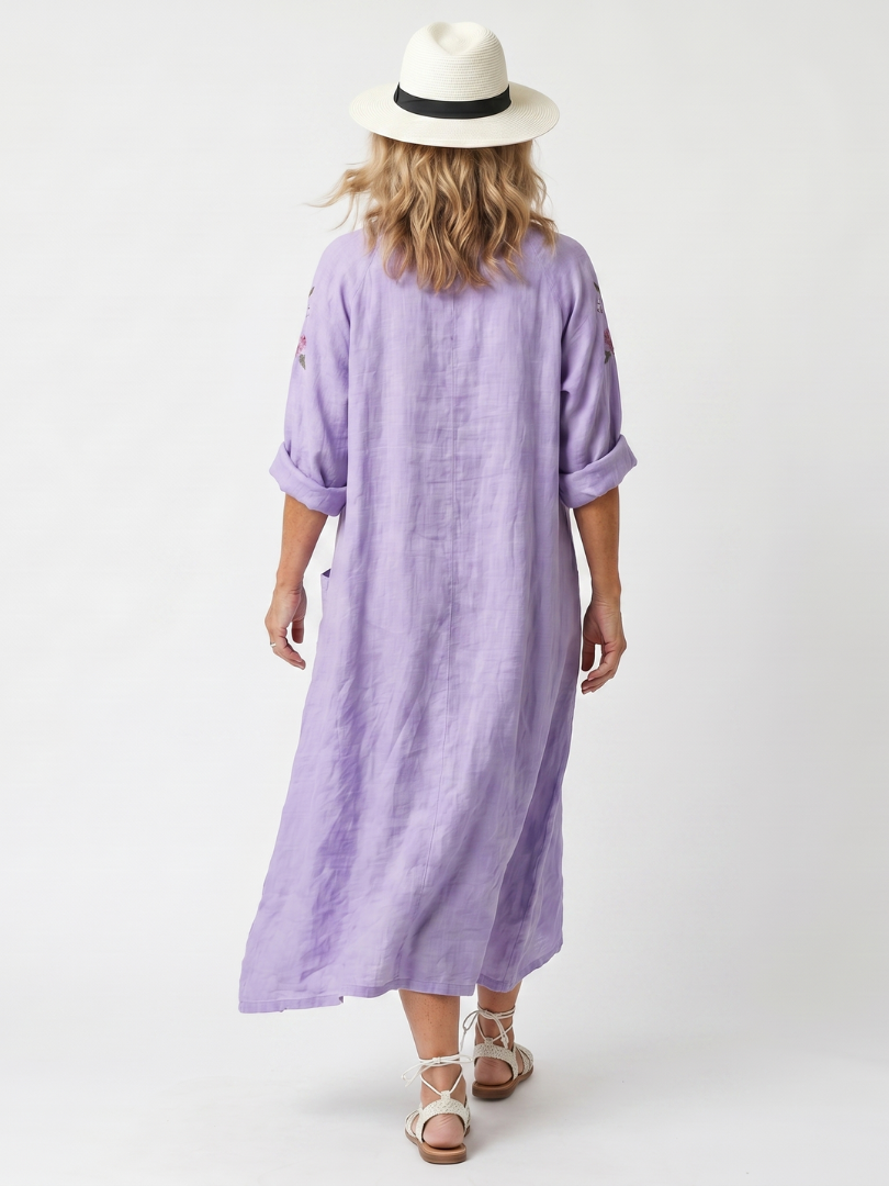 Roksana | Oversized Sukienka Midi w Kwiaty