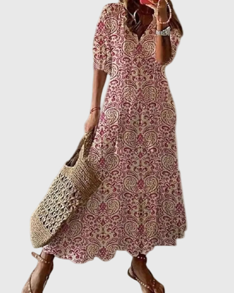 Amalia | Boho Vintage Letnia Maxi Dress