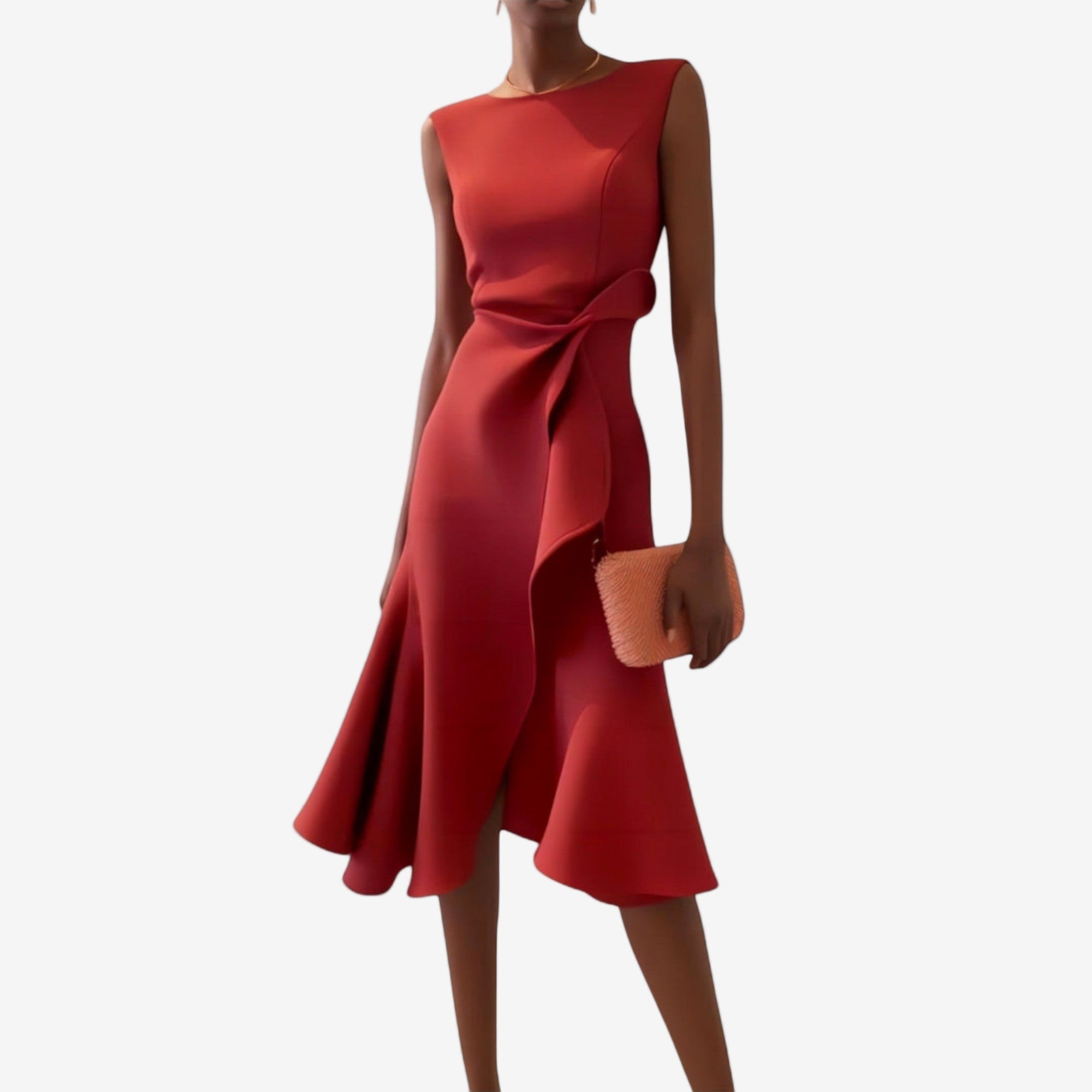 Eliana | Elegancka sukienka midi o asymetrycznym kroju