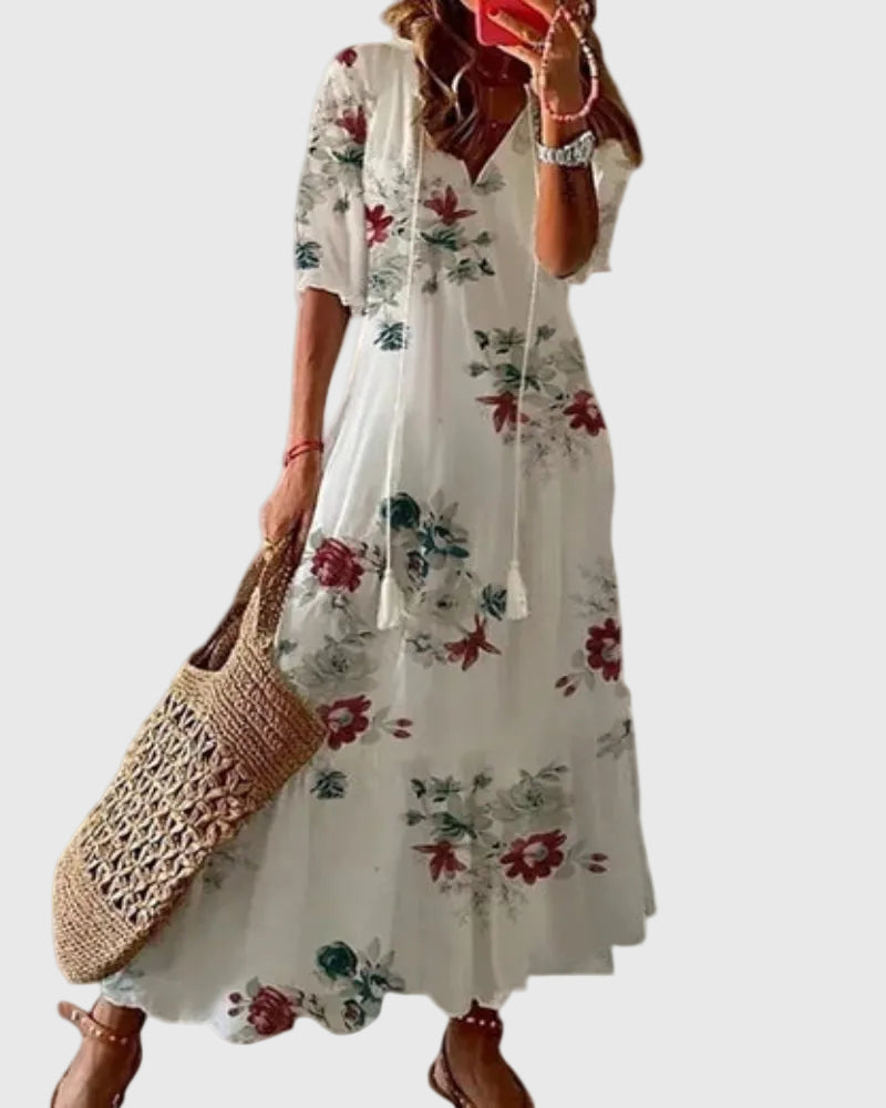 Amalia | Boho Vintage Letnia Maxi Dress