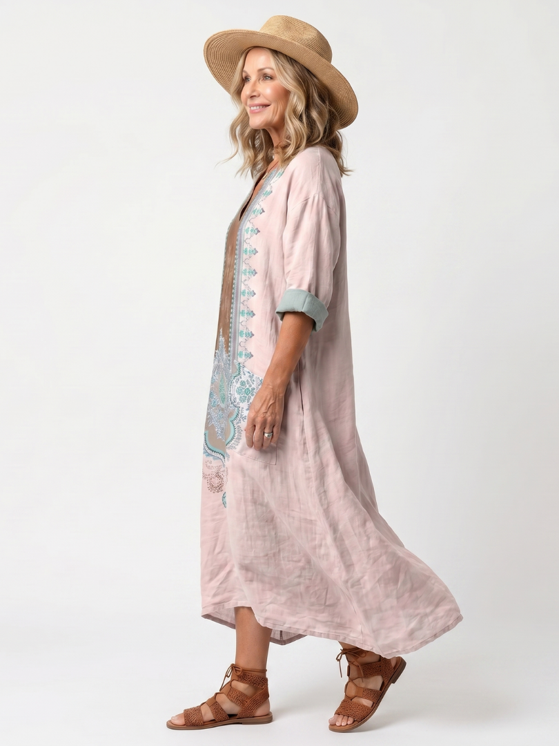 Wiktoria | Oversized Sukienka Midi z Panelami