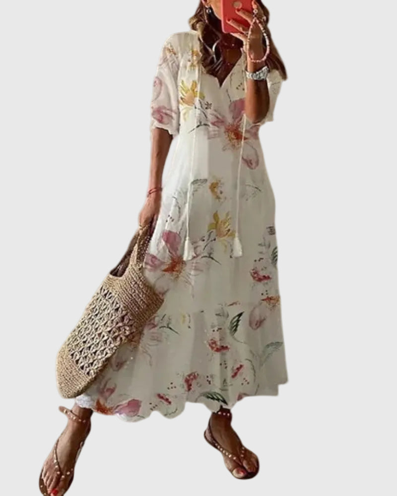 Amalia | Boho Vintage Letnia Maxi Dress