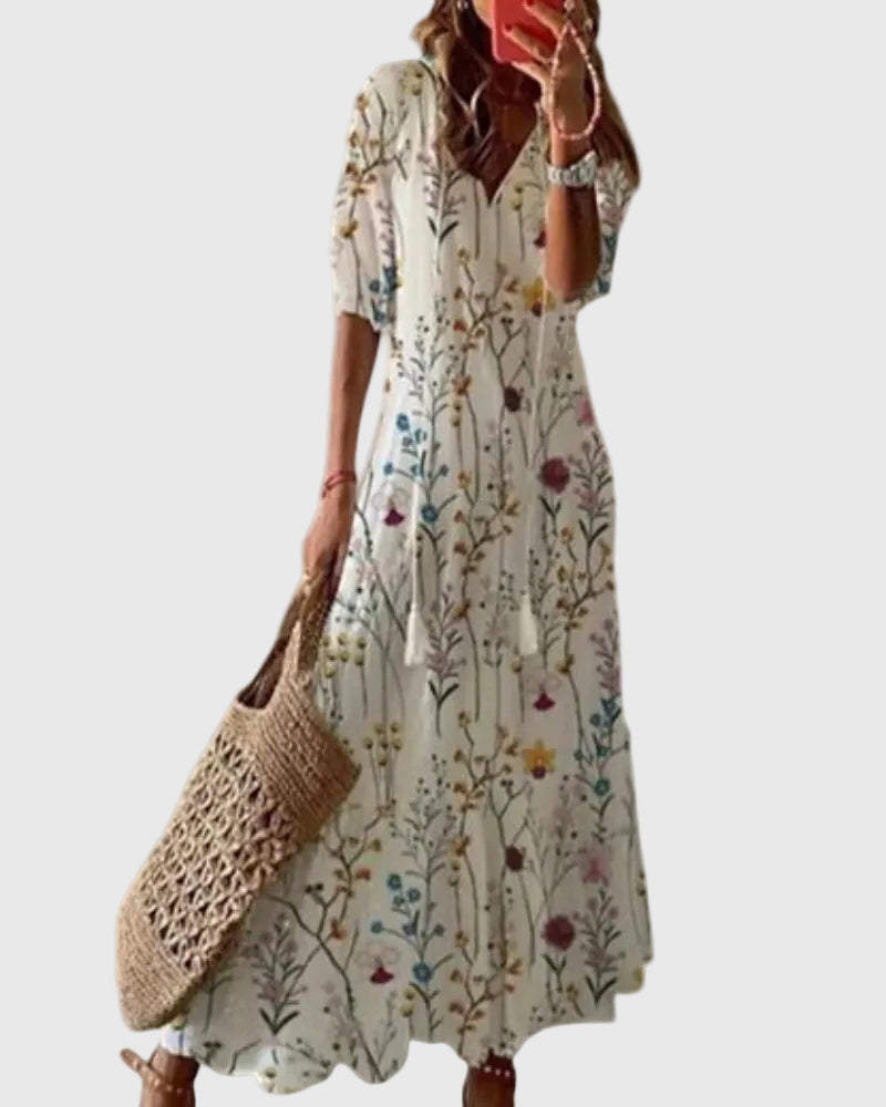 Amalia | Boho Vintage Letnia Maxi Dress